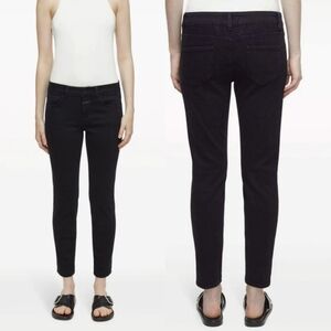 CLOSED Baker Low-Rise Skinny Jeans in Black Wash Size 26 $296